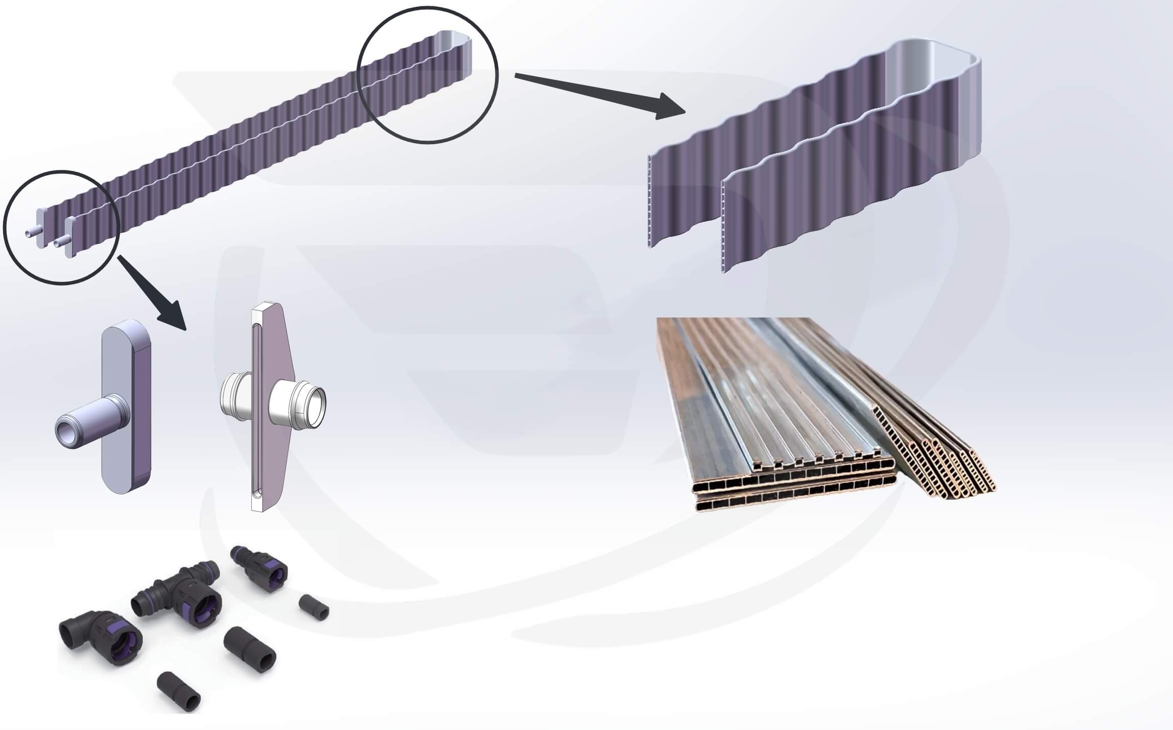 serpentine tube structure